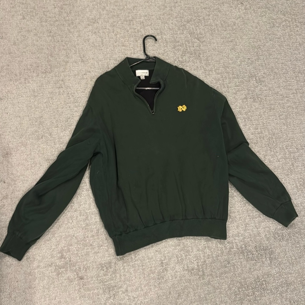 Green men’s notre dame 1/4 zip